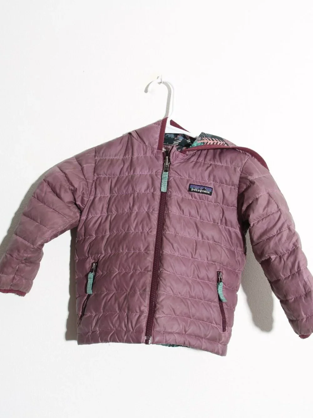 Patagonia Baby Reversible Down Sweater Hoody Toddlers' Full Zip Puffer Hooded